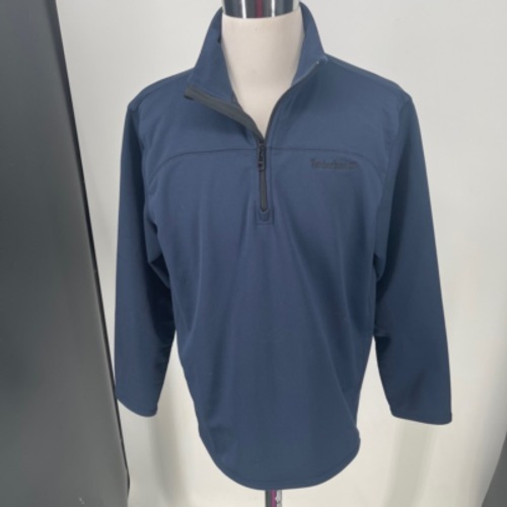 Timberland Activewear 1/4 Zip Pullover Jacket MENS Blue Long Sleeve SIZE LARGE